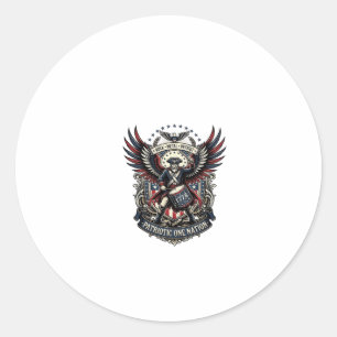 Patriotischer Trommler der Liberty Music Rock Meta Runder Aufkleber