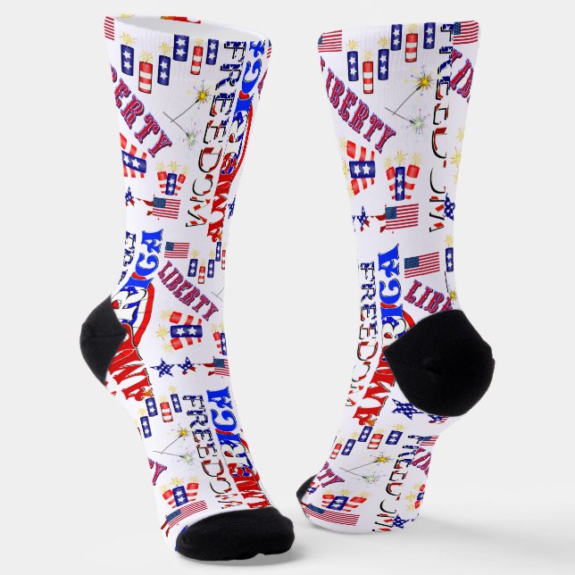Patriotischer Unabhängigkeitstag Socken (Gewinkelt)