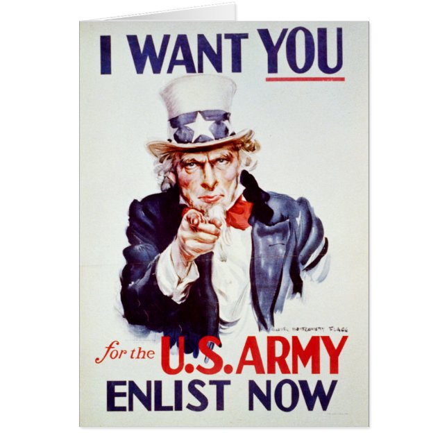 Patriotischer Uncle Sam - Vintages Plakat (Vorne)
