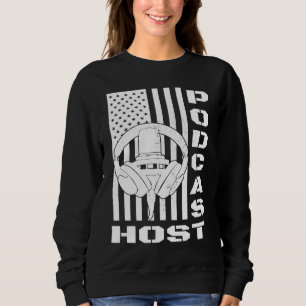 Patriotischer und Vintage-PODCAST-MODERATOR Sweatshirt