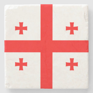 Patriotischer Untersetzer mit georgischer Flagge