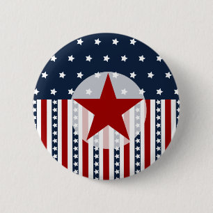 Patriotischer US Flagge-amerikanische Button