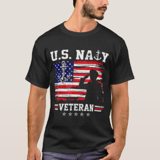 Patriotischer US-Marine-Veteran-Flagge USA-Segler- T-Shirt