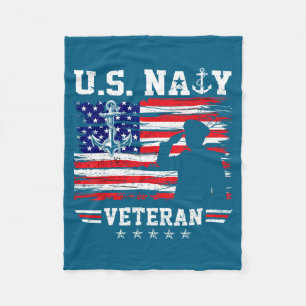 Patriotischer US-Marine-Veteranflagge USA Matrose Fleecedecke