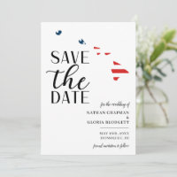 Patriotischer US-Staat der Hochzeit in Urlaubsort 