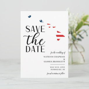 Patriotischer US-Staat der Hochzeit in Urlaubsort Save The Date