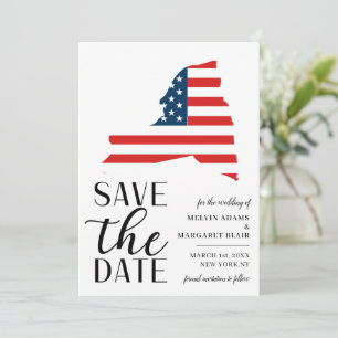 Patriotischer US-Staat der New Yorker Hochzeit in  Save The Date