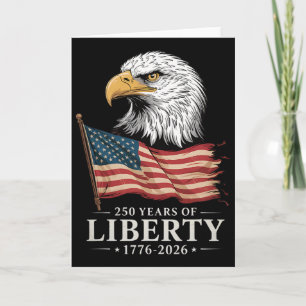 Patriotischer USA 250. Geburtstag 1776-2026 Jubilä Karte