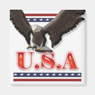 Patriotischer USA-Adler spielt Streifen die Magnet