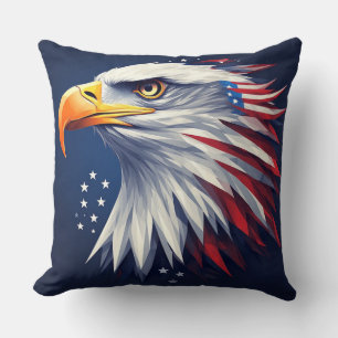 Patriotischer USA-Adler voller Stolz und Stärke Kissen