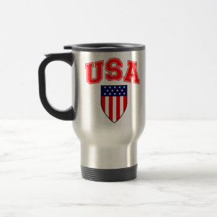 Patriotischer USA-Amerikanischer Flaggen Schild Reisebecher