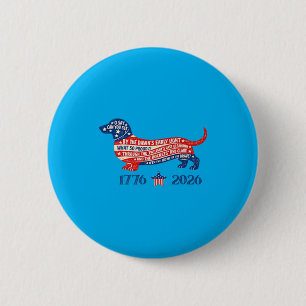Patriotischer USA-Flagge-Dachshund-Weenie-Wiener-H Button