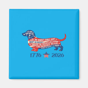 Patriotischer USA-Flagge-Dachshund-Weenie-Wiener-H Magnet