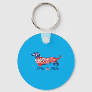 Patriotischer USA-Flagge-Dachshund-Weenie-Wiener-H Schlüsselanhänger