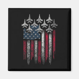 Patriotischer USA-Flagge-Kampfjet-Liebhaber 4. Jul Magnet
