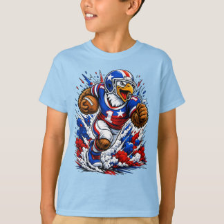 Patriotischer USA-Football-Adler #1 Footballspiele T-Shirt