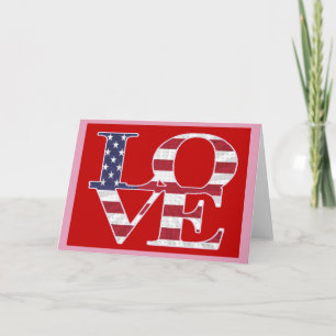 Patriotischer Valentinstag Feiertagskarte