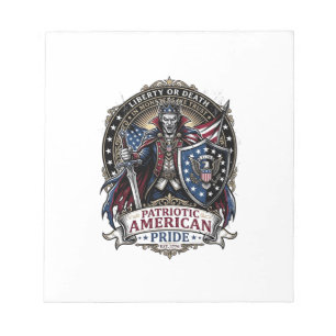 Patriotischer Vampir Freiheits Herr Horror Monster Notizblock