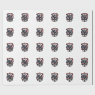 Patriotischer Vampir Freiheitslord Horror Monster Geschenkpapier