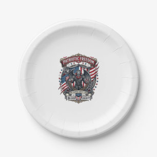 Patriotischer Vampir Freiheitslord Horror Monster Pappteller