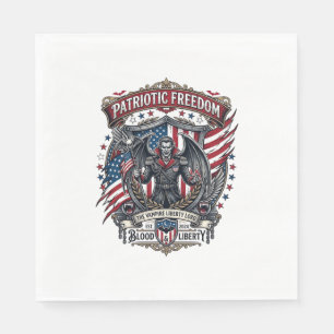 Patriotischer Vampir Freiheitslord Horror Monster  Serviette
