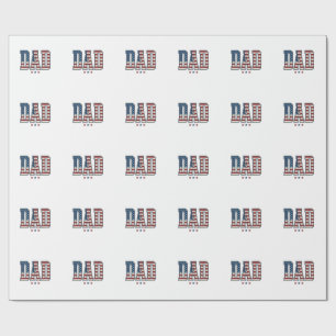 Patriotischer Vater Amerikanische Flagge Vintage-V Geschenkpapier