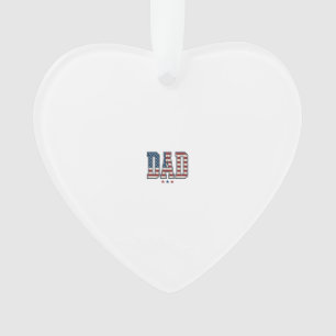 Patriotischer Vater Amerikanische Flagge Vintage V Ornament