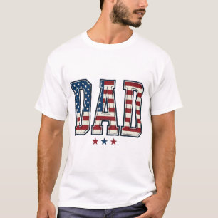 Patriotischer Vater Amerikanische Flagge Vintage V T-Shirt