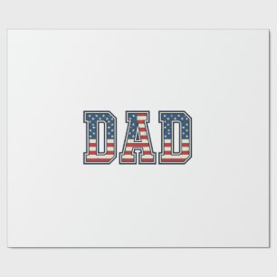 Patriotischer Vater Flagge Buchstaben Vektor Desig Geschenkpapier