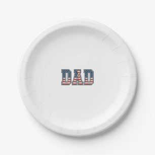 Patriotischer Vater Flaggen-Schriftzug Vektor-Desi Pappteller