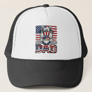 Patriotischer-Vater-Gnom-Vintage-Vector-Shirt-Desi Truckerkappe