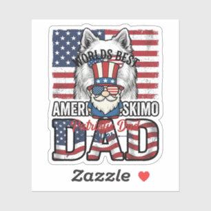 Patriotischer-Vater-Gnom-vintage-Vektor-Shirt-Desi Aufkleber