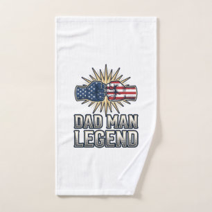 Patriotischer Vater Mann Legende Vintage T-Shirt D Handtuch