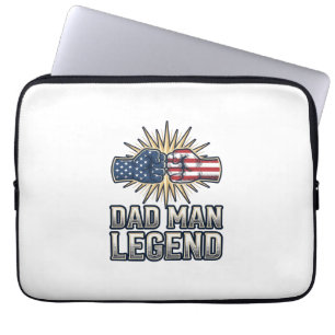 Patriotischer Vater Mann Legende Vintage T-Shirt D Laptopschutzhülle