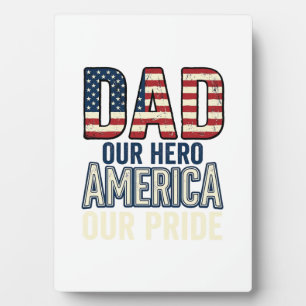 Patriotischer Vater Unser Held Vintage-Vater-Shirt Fotoplatte