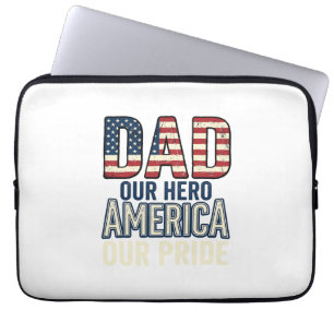 Patriotischer Vater Unser Held Vintage-Vater-Shirt Laptopschutzhülle
