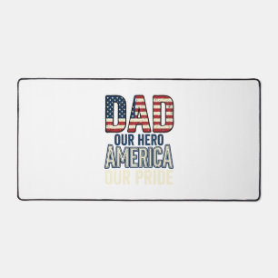 Patriotischer Vater Unser Held Vintage-Vater-Shirt Schreibtischunterlage