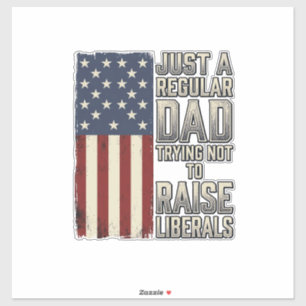 Patriotischer Vater Vintage-Flagge-Zitat-Shirt-Des Aufkleber