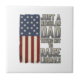 Patriotischer Vater Vintage-Flagge-Zitat-Shirt-Des Fliese