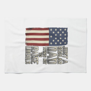 Patriotischer Vater Vintage-Flagge-Zitat-Shirt-Des Geschirrtuch