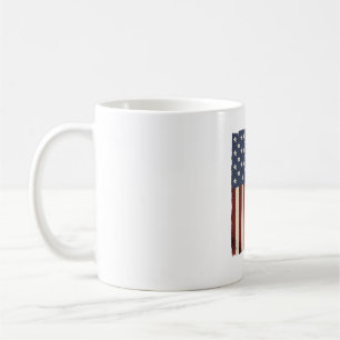 Patriotischer Vater Vintage-Flagge-Zitat-Shirt-Des Kaffeetasse