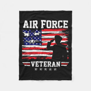 Patriotischer Veteran der Luftwaffe USAF-Flagge am Fleecedecke