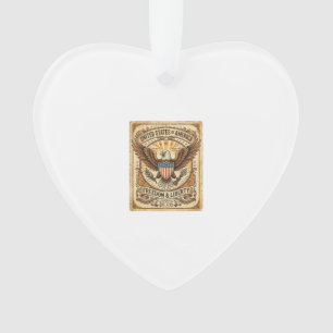 Patriotischer Vintage-Weißkopfseeadler abgenutzt Ornament