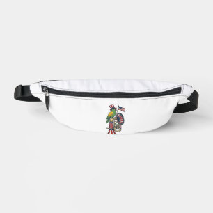 Patriotischer Vogel Vintage-Stich Musik-Shirt-Desi Bauchtasche