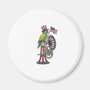 Patriotischer Vogel Vintage-Stich Musik-Shirt-Desi Magnet