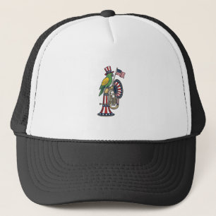 Patriotischer Vogel Vintage-Stich Musik-Shirt-Desi Truckerkappe