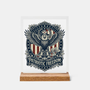 Patriotischer Vogelbeobachter Vektorgrafik T-Shirt Acrylschild