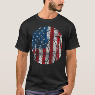 Patriotischer Volleyball-Amerikanischer Flaggen-Vo T-Shirt