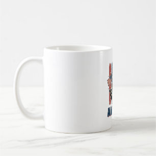 Patriotischer Waschbär Amerika Vintage-Shirt-Desig Kaffeetasse