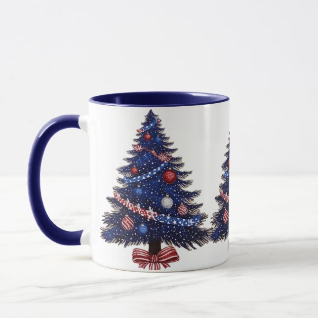 Patriotischer Weihnachtsbecher Tasse (Links)